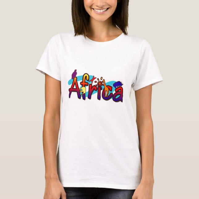 Africa trendy cool & fun safari women's t-shirts (Front)