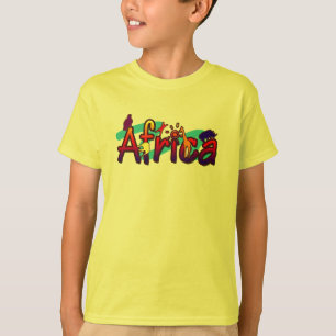 Africa trendy cool & fun wild graphic kids t-shirt