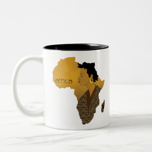 africa union countrys Two-Tone coffee mug (Left)