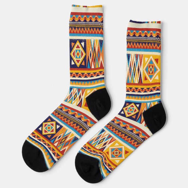 Africa United Afro African Wax Print Afri Socks  (Left)