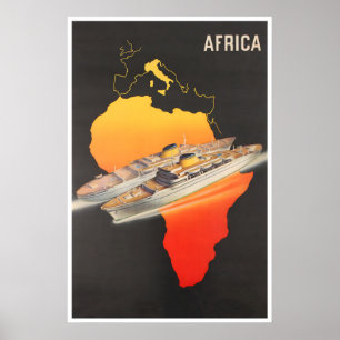 Africa Wall Art Travel Poster African Cruise Shi