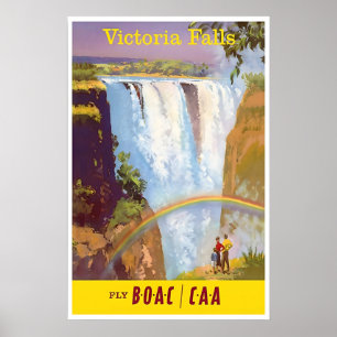 Africa Wall Art Victoria Falls Travel Poster