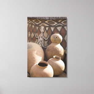 Africa, West Africa, Ghana, Sirigu. Handcrafted 2 Canvas Print