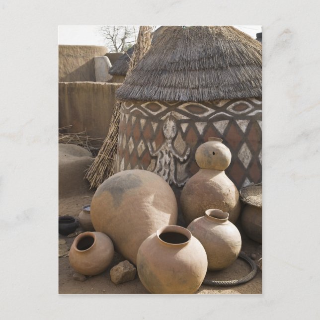 Africa, West Africa, Ghana, Sirigu. Handcrafted Postcard (Front)