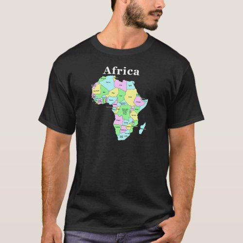 Africa _ White text for dark items T_Shirt