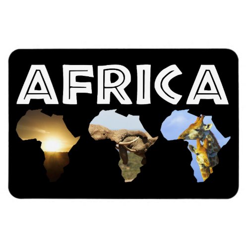 Africa Wildlife Continent Trio Magnet
