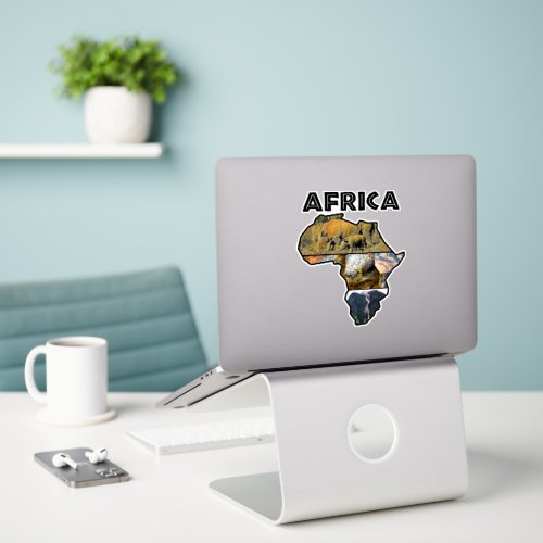 Africa Wildlife Continent Wildlife Collage Sticker