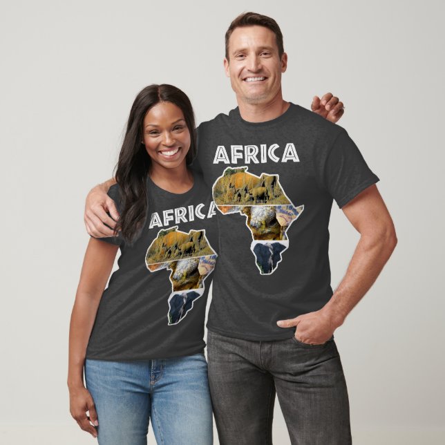 Africa Wildlife Map Trio Shirt (Unisex)