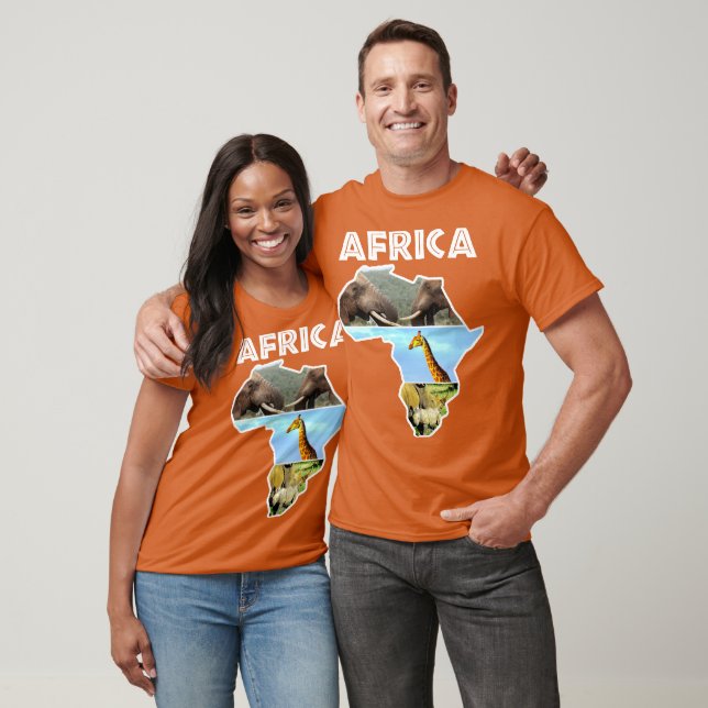 Africa Wildlife Map Trio T-Shirt (Unisex)