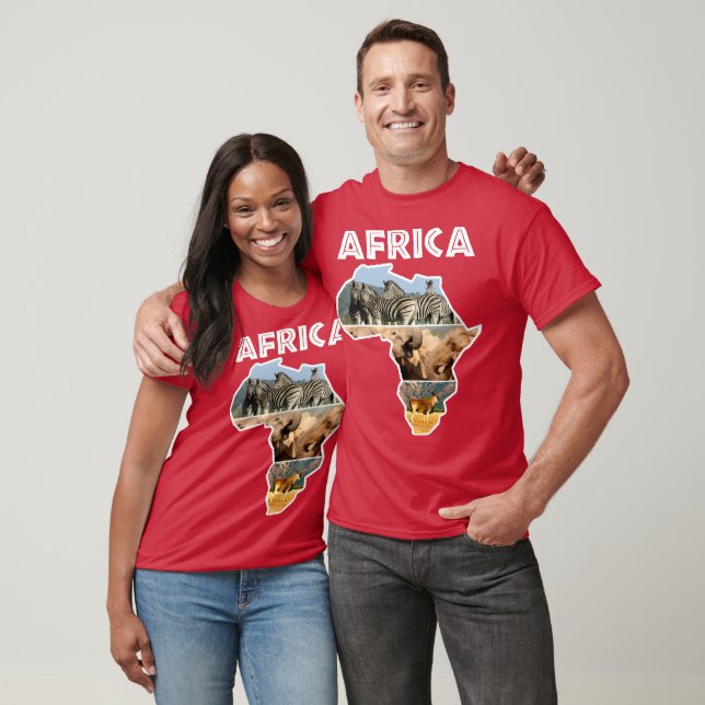 Africa Wildlife Map Trio T-Shirt (Unisex)