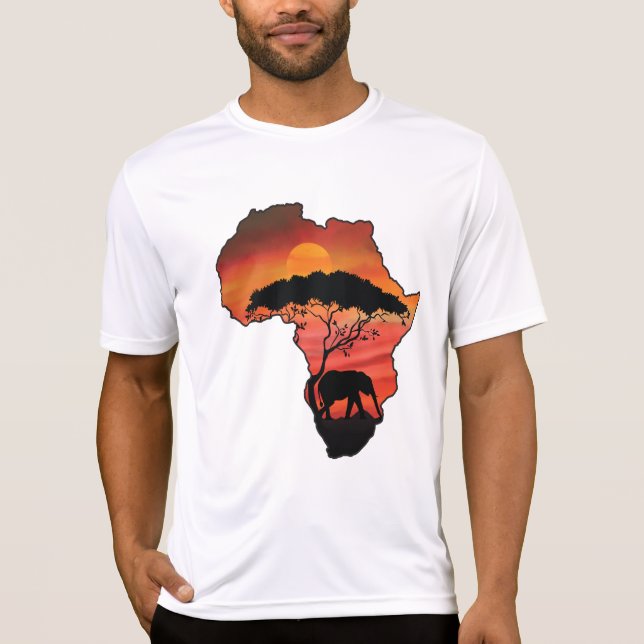 Africa with a Giraffe T-Shirt (Front)