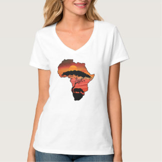 Africa with a Rhinoceros T-Shirt