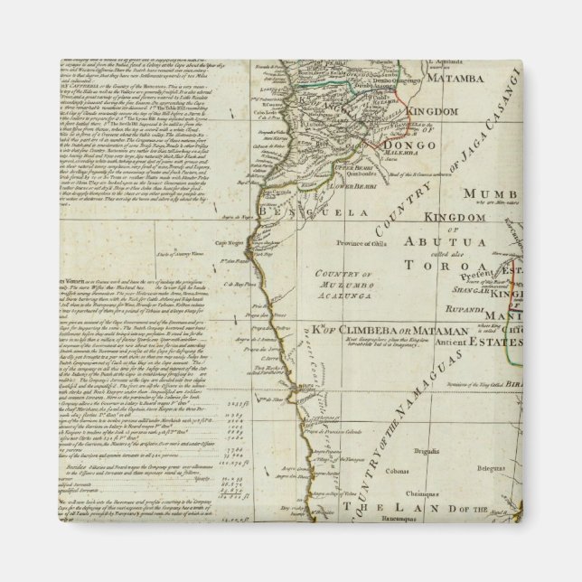 Africa, with all its states, kingdoms magnet (Front)