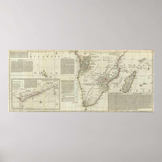 Africa, with all its states, kingdoms poster (Front)