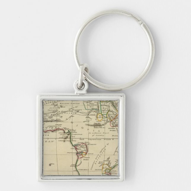 Africa with boundaries outlined keychain (Front)