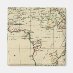 Africa with boundaries outlined magnet