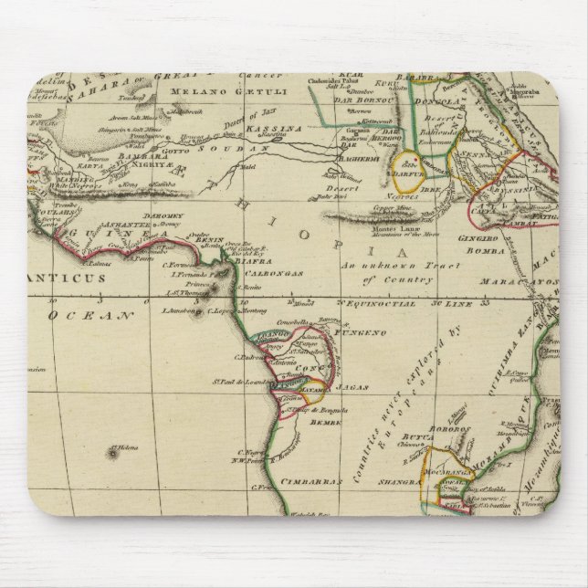 Africa with boundaries outlined mouse pad (Front)
