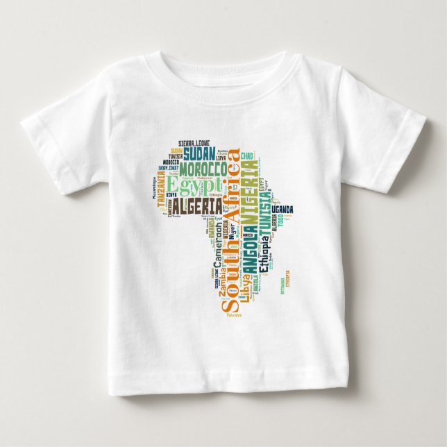 Africa Word Art Baby T-Shirt (Front)