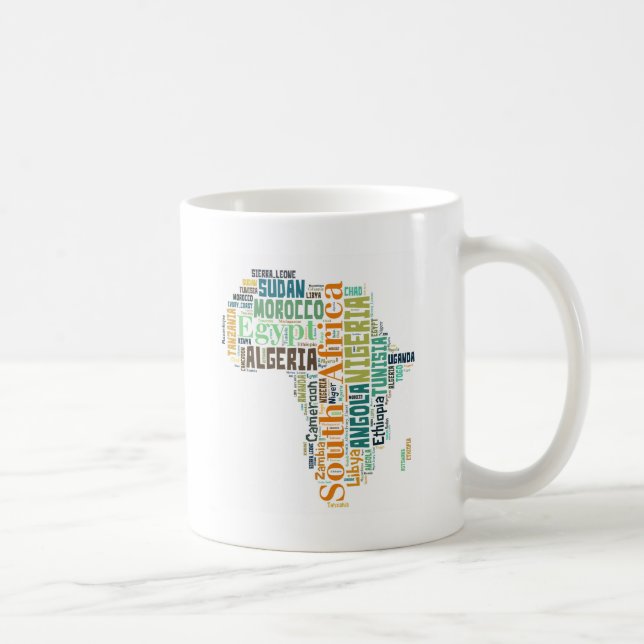 Africa Word Art Coffee Mug (Right)
