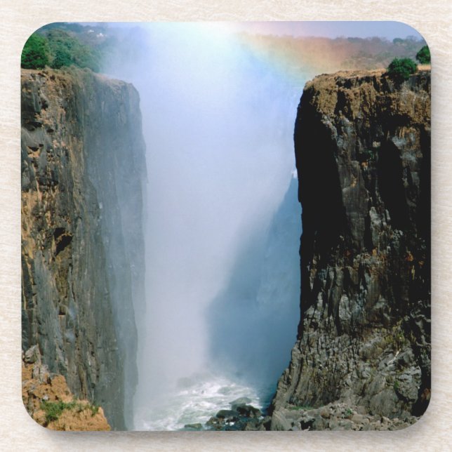 Africa, Zambia, Victoria Falls National Park. Drink Coaster (Front)