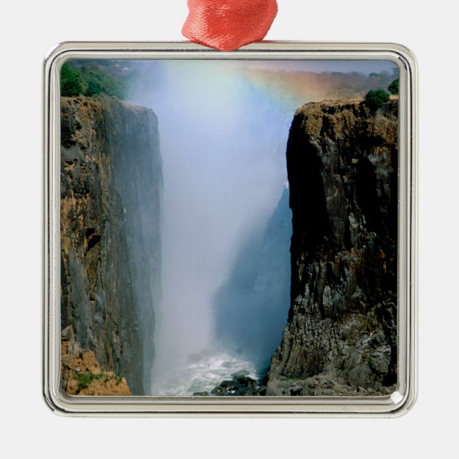 Africa, Zambia, Victoria Falls National Park. Metal Ornament (Front)