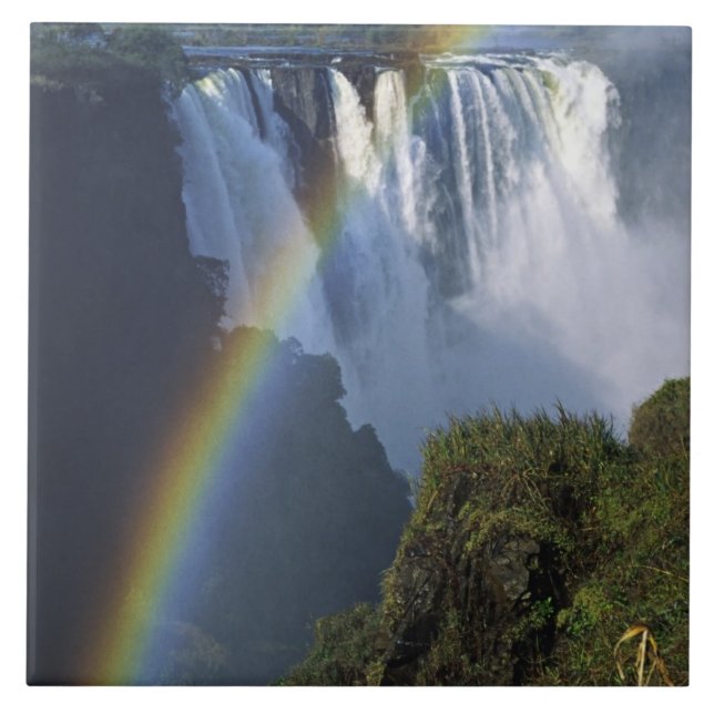 Africa, Zimbabwe, Victoria Falls Ceramic Tile (Front)