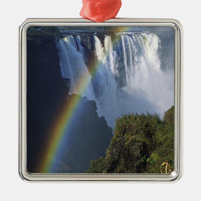 Africa, Zimbabwe, Victoria Falls Metal Ornament (Front)