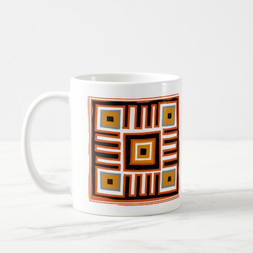 african abstarct geometry art coffee mug