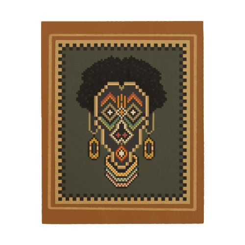 African Abstract 2 Wood Wall Art
