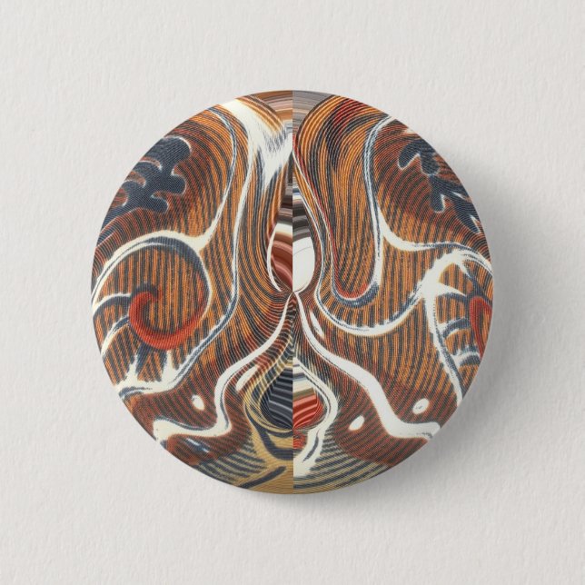 African Abstract Art Print Button (Front)