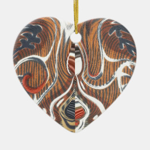African Abstract Art Print Ceramic Ornament