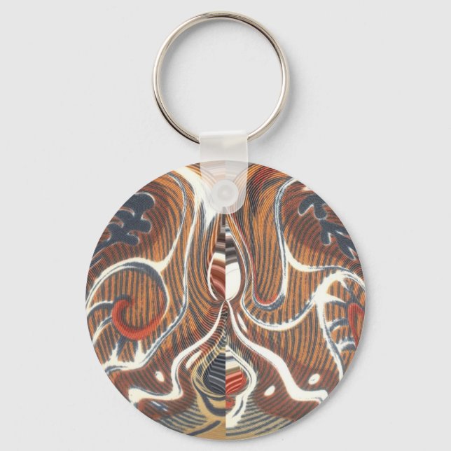 African Abstract Art Print Keychain (Front)