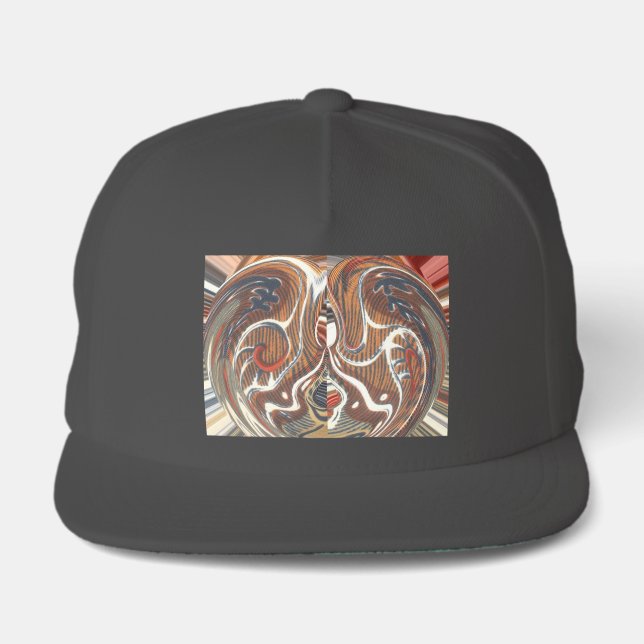 African Abstract Art Print Snap Back Hat (Front)