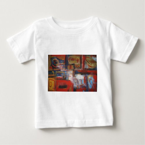 African Abstract Art _ Squares  Circles Baby T_Shirt