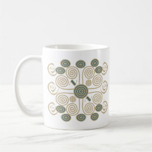 African abstract decorated geometric pattern coffee mug