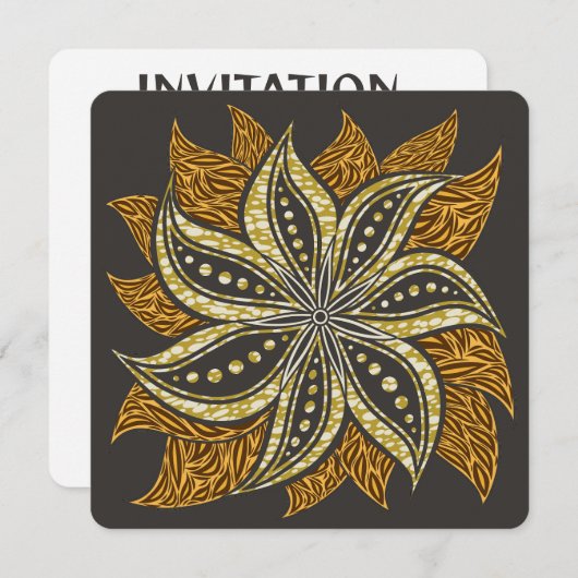 African Abstract Floral Batik Style (Front/Back)