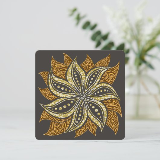 African Abstract Floral Batik Style (Standing Front)