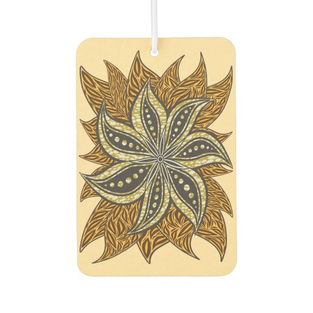 African Abstract Floral Batik Style Air Freshener (Front)
