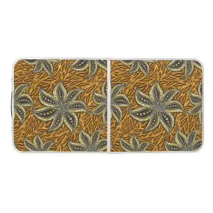 African Abstract Floral Batik Style Beer Pong Table