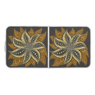 African Abstract Floral Batik Style Beer Pong Table
