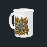 African Abstract Floral Batik Style Beverage Pitcher<br><div class="desc">Abstract Floral Batik/Wax Traditional African Textile Pattern Motive,  with Floral Motive and warm Colors. Original Vector Graphics Copyright BluedarkArt TheChameleonArt.</div>