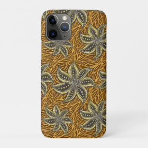 African Abstract Floral Batik Style iPhone 11 Pro Case