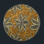 African Abstract Floral Batik Style Dart Board<br><div class="desc">Abstract Floral Batik/Wax Traditional African Textile Pattern Motive,  with Floral Motive and warm Colors. Original Vector Graphics Copyright BluedarkArt TheChameleonArt.</div>