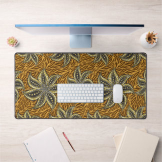 African Abstract Floral Batik Style Desk Mat