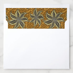 African Abstract Floral Batik Style Envelope Liner