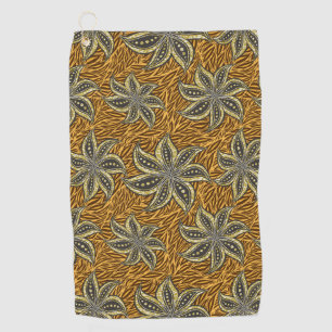 African Abstract Floral Batik Style Golf Towel