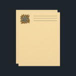 African Abstract Floral Batik Style Letterhead<br><div class="desc">Abstract Floral Batik/Wax Traditional African Textile Pattern Motive,  with Floral Motive and warm Colors. Original Vector Graphics Copyright BluedarkArt TheChameleonArt.</div>