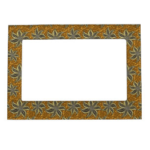 African Abstract Floral Batik Style Magnetic Frame
