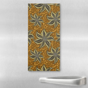 African Abstract Floral Batik Style Magnetic Notepad
