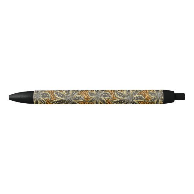 African Abstract Floral Batik Style Pen (Front)